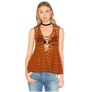 Crochet Free People tank top